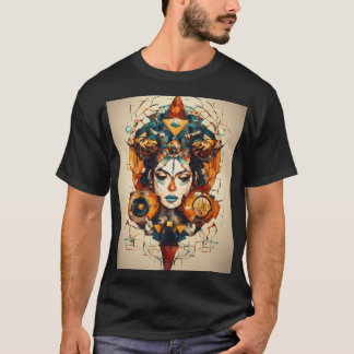 Native Ink: Linework Tattoo Apparel with Cultural  T-Shirt