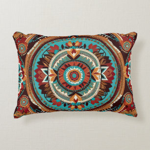Native Inspired Geometric Accent Pillow