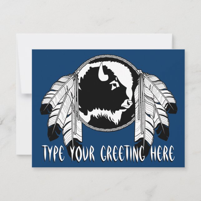 Native Invitations Personalized Native Art Cards (Front)