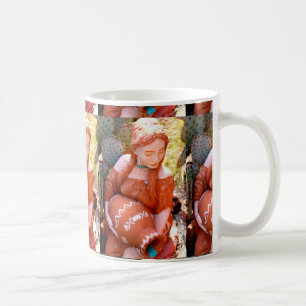 Native maidens pouring coffee mug