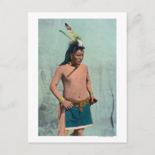 Native Man Named Lone Elk Postcard