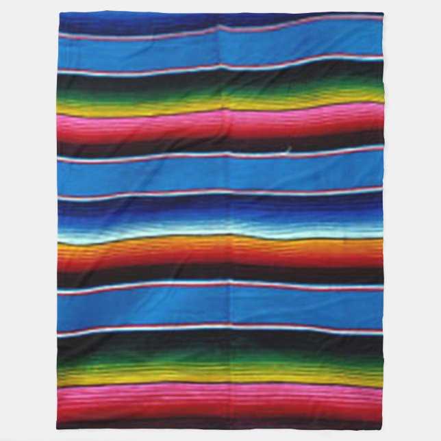 NATIVE MEXICAN (Simulated) Fleece Blankets (Front)