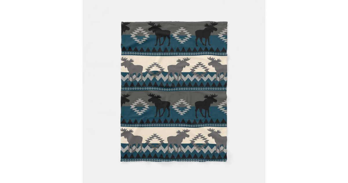 Native Moose Fleece Blanket Zazzle