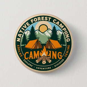 Native Mountain Camping 2 Inch Round Button