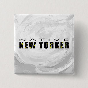Native New Yorker black 2 Inch Square Button