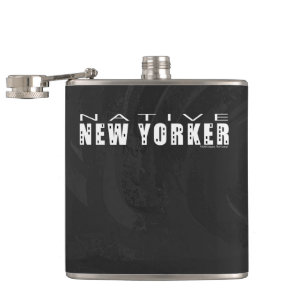 Native New Yorker black Hip Flask