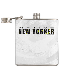 Native New Yorker black Hip Flask