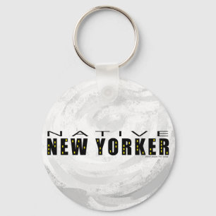 Native New Yorker black Keychain