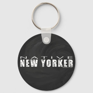 Native New Yorker black Keychain
