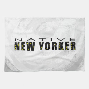 Native New Yorker black Kitchen Towel