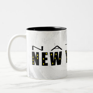 Native New Yorker black Two-Tone Coffee Mug