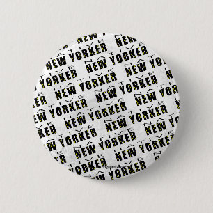 Native New Yorker Pattern 2 Inch Round Button