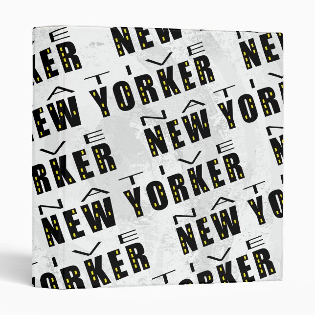 Native New Yorker Pattern Binder (Front/Spine)