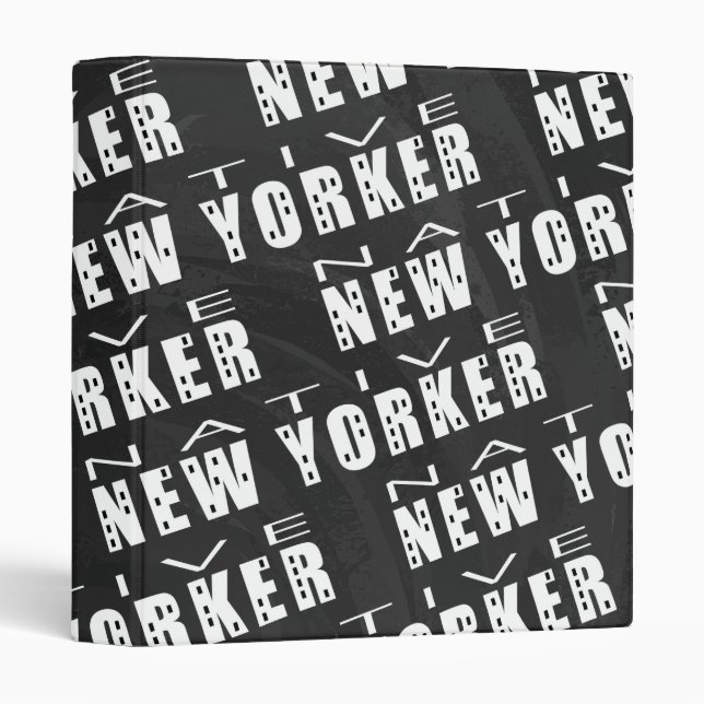 Native New Yorker Pattern Binder (Front/Spine)