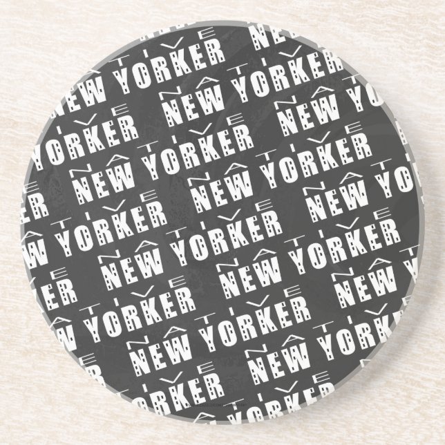 Native New Yorker Pattern Coaster (Front)