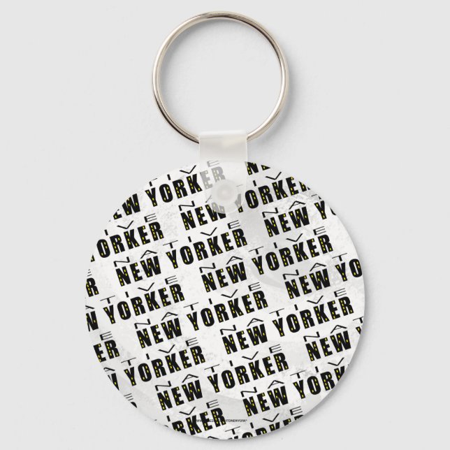 Native New Yorker Pattern Keychain (Front)