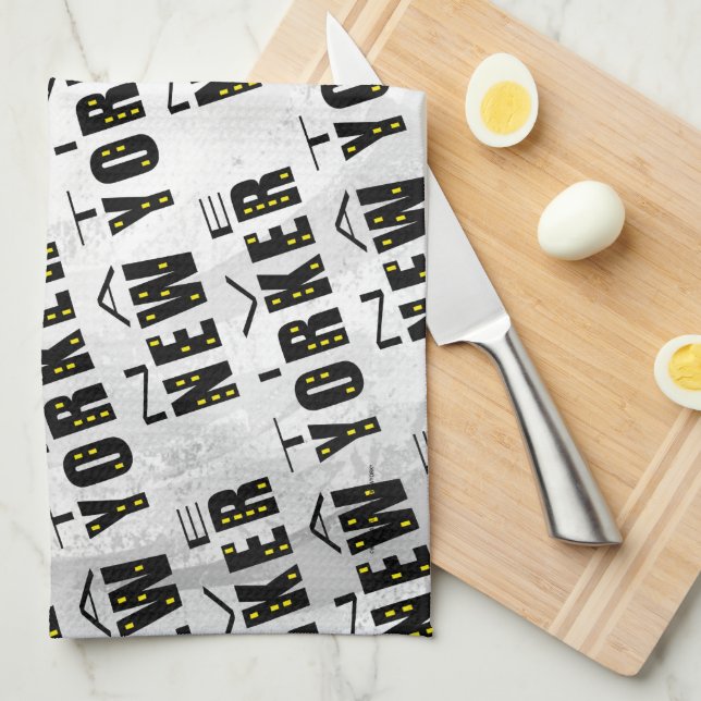 Native New Yorker Pattern Kitchen Towel (Quarter Fold)