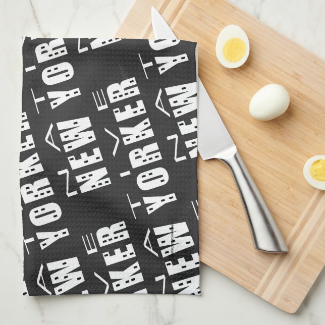 Native New Yorker Pattern Kitchen Towel (Quarter Fold)