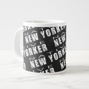 Native New Yorker Pattern Large Coffee Mug