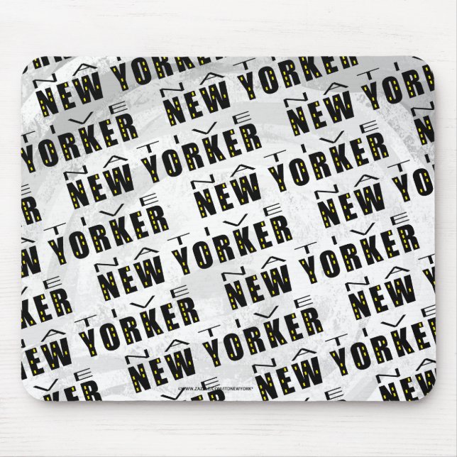 Native New Yorker Pattern Mouse Pad (Front)