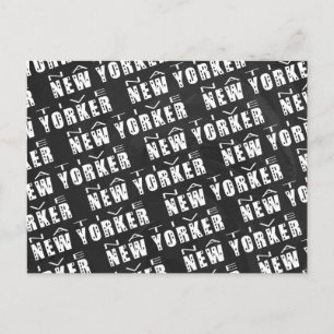 Native New Yorker Pattern Postcard