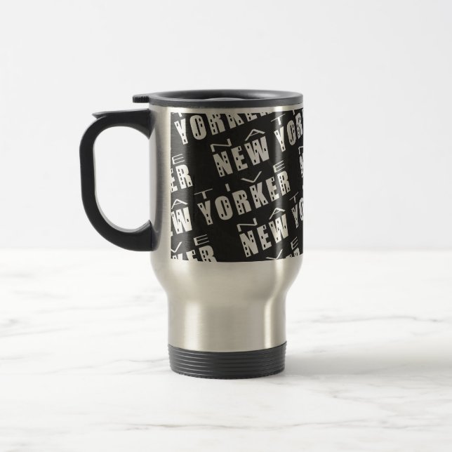 Native New Yorker Pattern Travel Mug (Left)