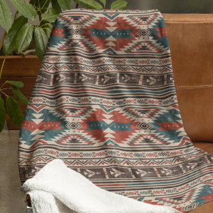 Native Pattern American Tribal Indian Ethnic Fleece Blanket