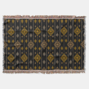 Native Pattern Boho Culture Ethnic Design Throw Blanket