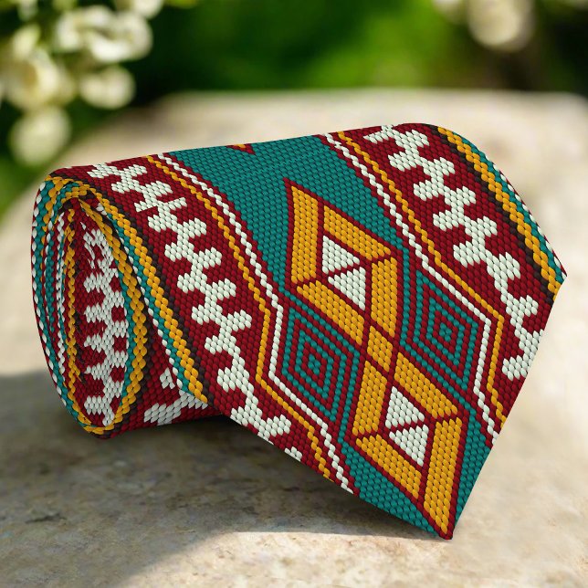 Native Pattern Geometry Mosaic Ethnic Tribal Style Tie (Creator Uploaded)