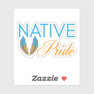Native Pride Feathers Vinyl Stickers