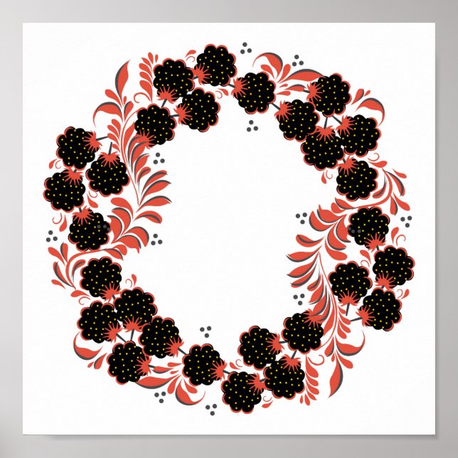 Native russian ornament poster (Front)