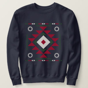 Native Santa Pattern Sweatshirt