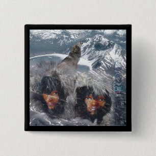 Native Spirit in Alaska 2 Inch Square Button