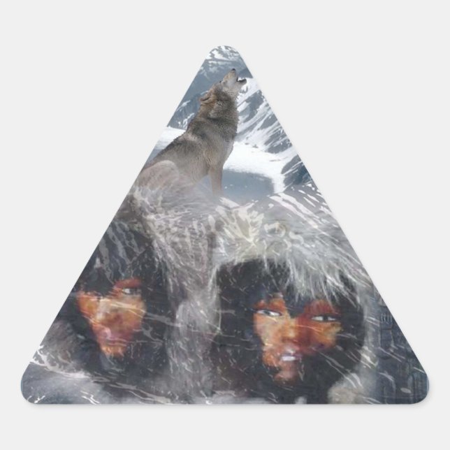Native Spirit in Alaska Triangle Sticker (Front)