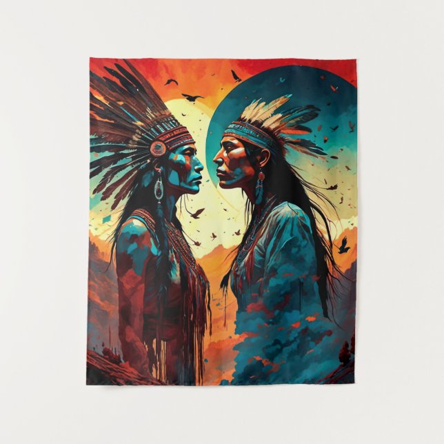Native Spiritual Art Tapestry (Front)