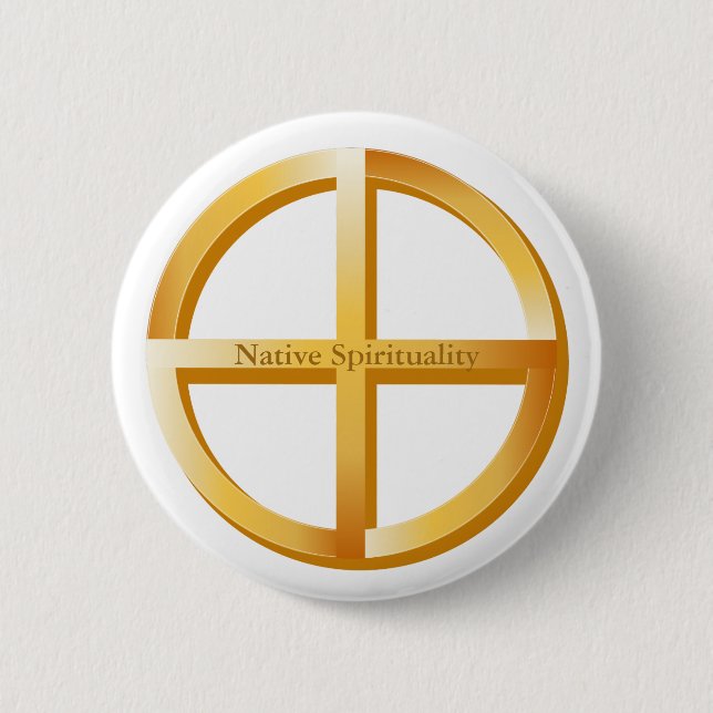 Native Spirituality Symbol 2 Inch Round Button (Front)
