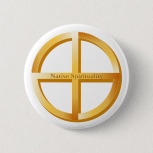 Native Spirituality Symbol 2 Inch Round Button
