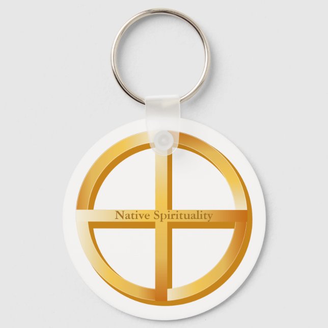 Native Spirituality Symbol Keychain (Front)