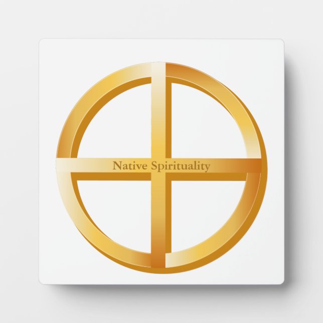 Native Spirituality Symbol Plaque (Front)