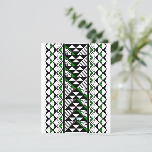 Native Sun and Rain in Green Card (Standing Front)