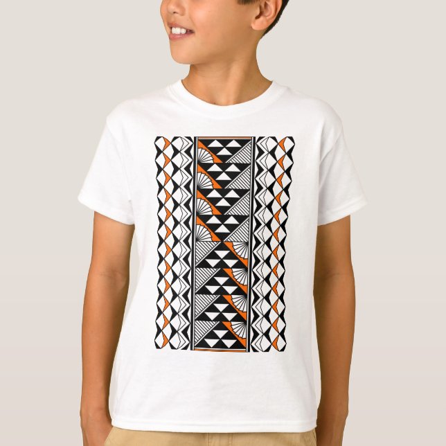 Native Sun and Rain in Orange T-Shirt (Front)
