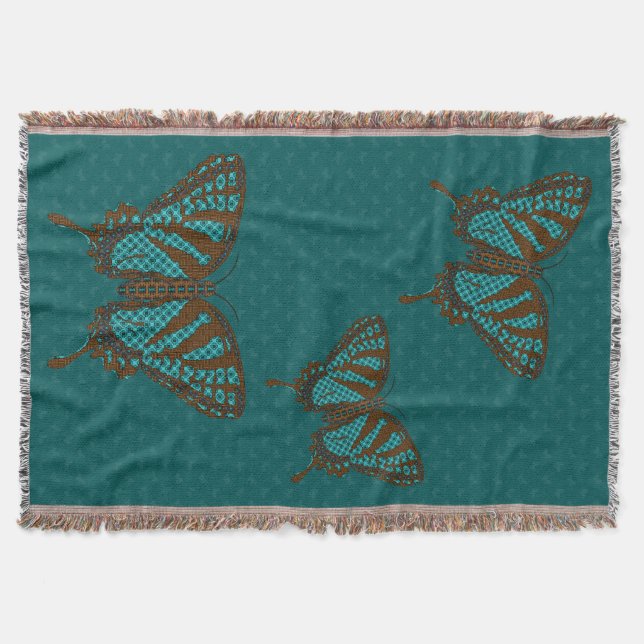 Native Swallowtail Throw Blanket (Front)