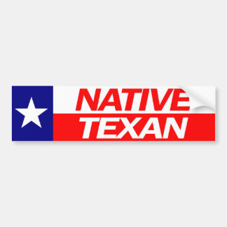 NATIVE TEXAN Bumper Sticker
