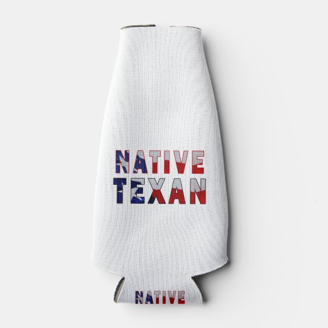 Native Texan Flag Bottle Cooler (Front)