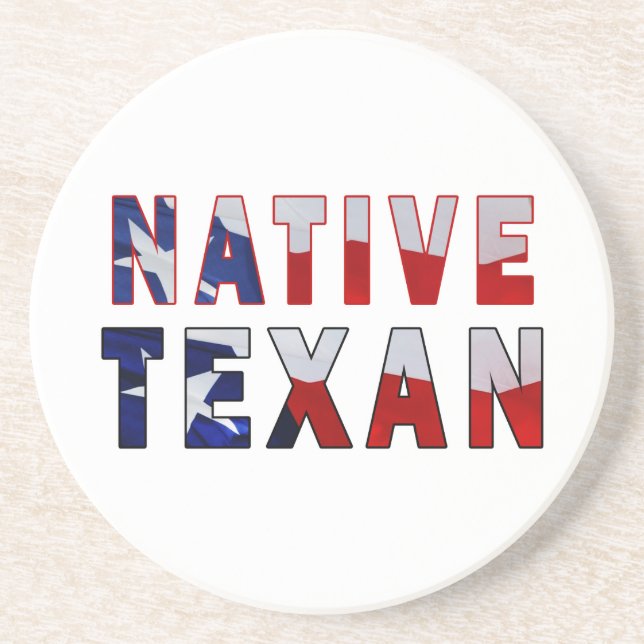 Native Texan Flag Coaster (Front)