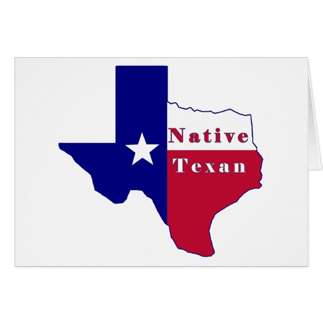Native Texan Flag Map (Front Horizontal)