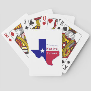 Native Texan Flag Map Playing Cards
