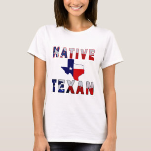 Native Texan Flag Map T-Shirt