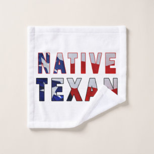Native Texan Flag Wash Cloth