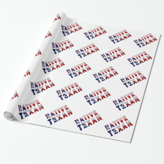 Native Texan Flag Wrapping Paper